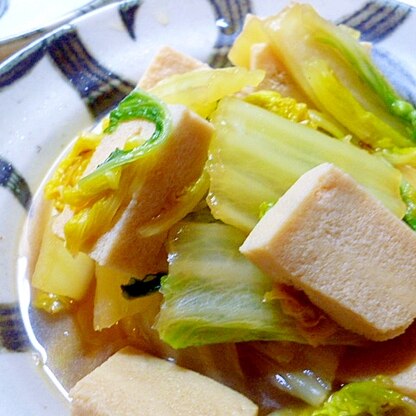 めんつゆで簡単☆白菜と高野豆腐の炒め煮